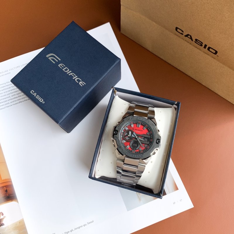 Casio G-Shock GST-B400 Steel Red Chronograph Watch