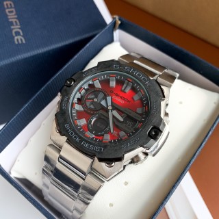 Casio G-Shock GST-B400 Steel Red Chronograph Watch view 2
