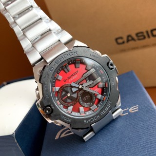 Casio G-Shock GST-B400 Steel Red Chronograph Watch view 3