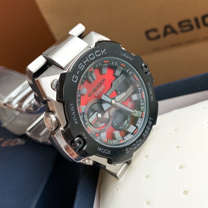 Casio G-Shock GST-B400 Steel Red Chronograph Watch view