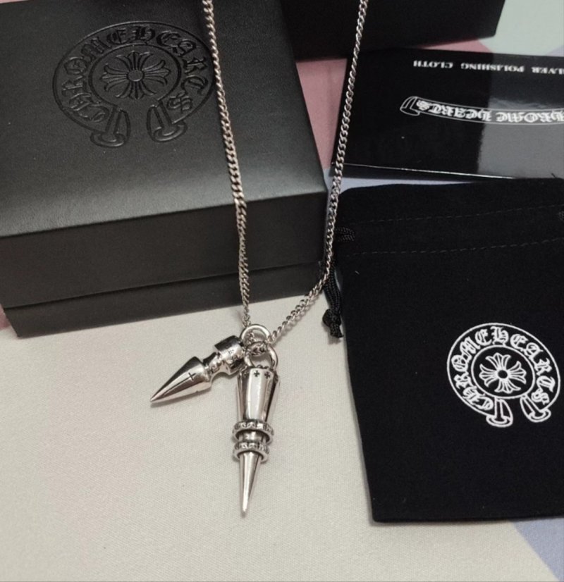 Chrome Hearts Gemini Bullet Detachable Pendant Sterling Silver Necklace view