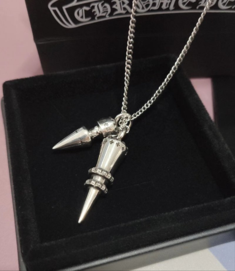 Chrome Hearts Gemini Bullet Detachable Pendant Sterling Silver Necklace view