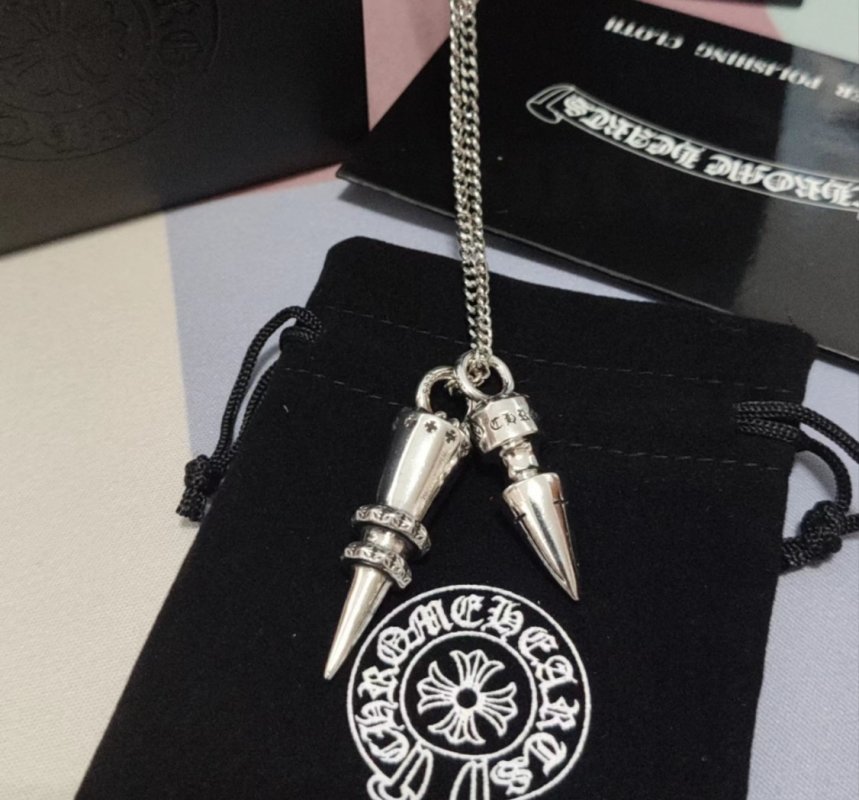 Chrome Hearts Gemini Bullet Detachable Pendant Sterling Silver Necklace view