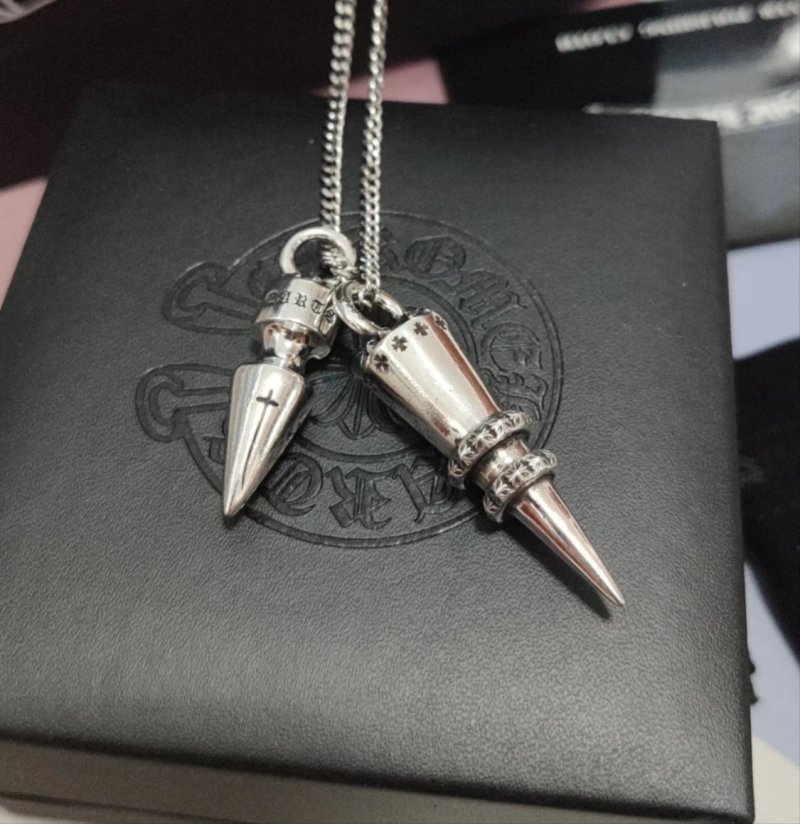 Chrome Hearts Gemini Bullet Detachable Pendant Sterling Silver Necklace view