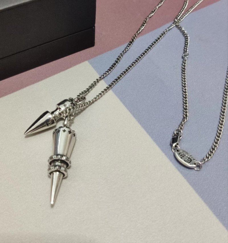 Chrome Hearts Gemini Bullet Detachable Pendant Sterling Silver Necklace view