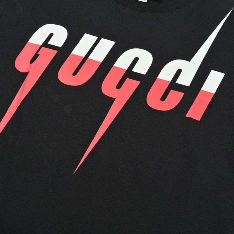 Black Oversized Graphic Logo T-Shirt Red Print view