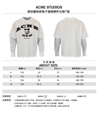 Acne Studios Distressed Logo Gym Long Sleeve T-Shirt White view 11