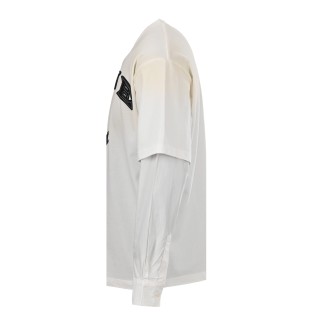 Acne Studios Distressed Logo Gym Long Sleeve T-Shirt White view 2