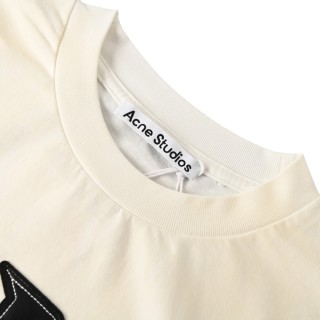Acne Studios Distressed Logo Gym Long Sleeve T-Shirt White view 4