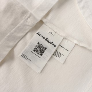 Acne Studios Distressed Logo Gym Long Sleeve T-Shirt White view 10