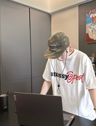 Stussy Sport White T-Shirt view 4