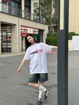 Stussy Sport White T-Shirt view 9