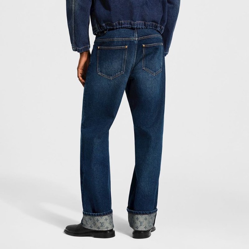 Louis Vuitton Monogram Cuff Dark Indigo Jeans view