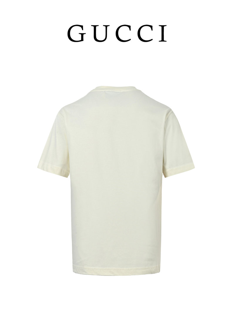 Gucci Logo Print Cream Short-Sleeve T-Shirt view