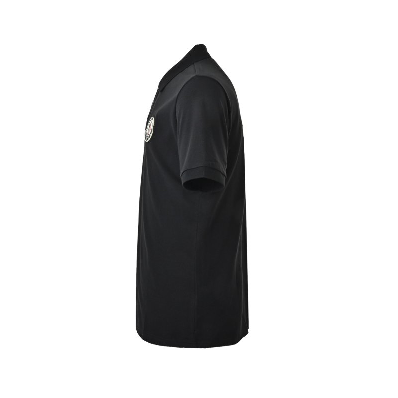 Moncler Black Polo Shirt with Signature Chest Logo view