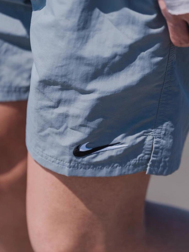 Nike Swoosh Light Blue Nylon Shorts