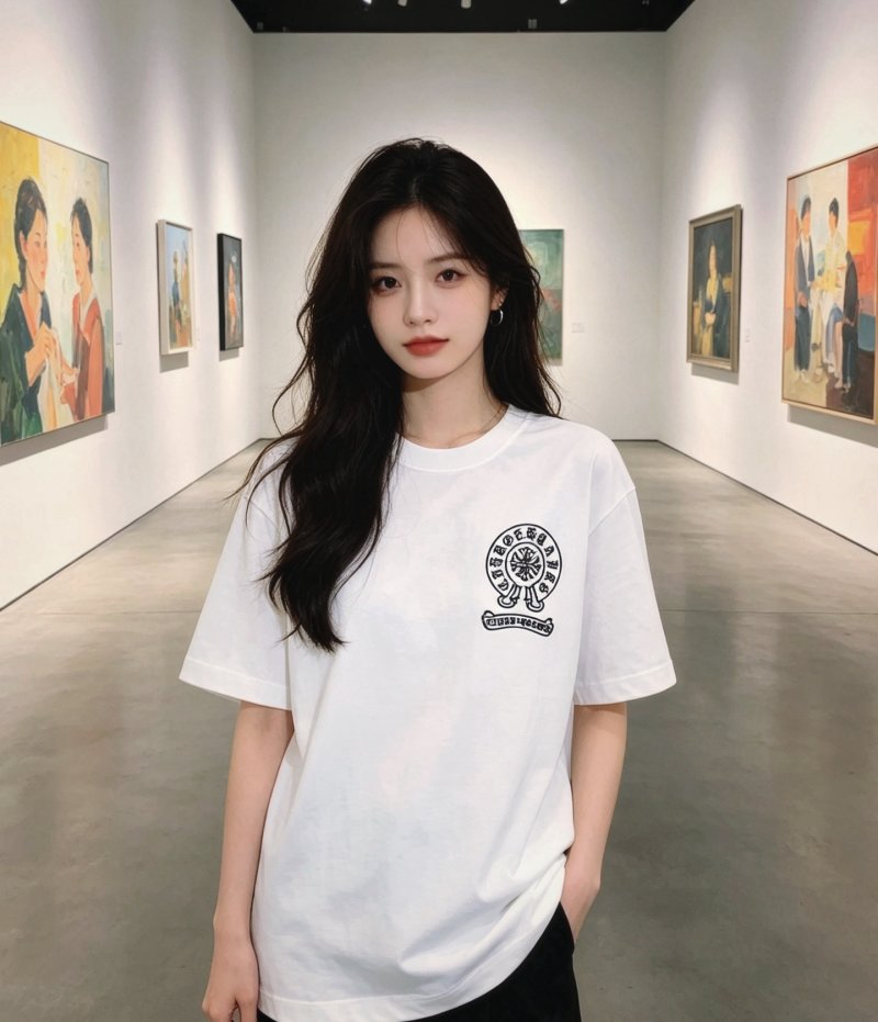 Chrome Hearts White Graphic Logo T-Shirt view