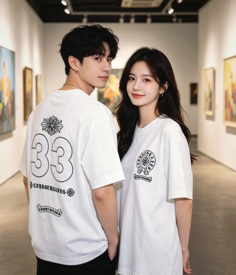Chrome Hearts White Graphic Logo T-Shirt view