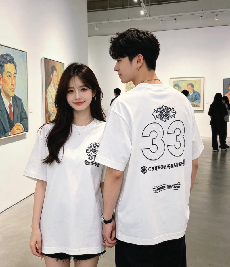 Chrome Hearts White Graphic Logo T-Shirt view