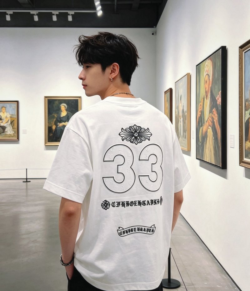 Chrome Hearts White Graphic Logo T-Shirt view