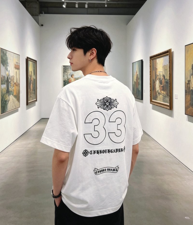 Chrome Hearts White Graphic Logo T-Shirt view
