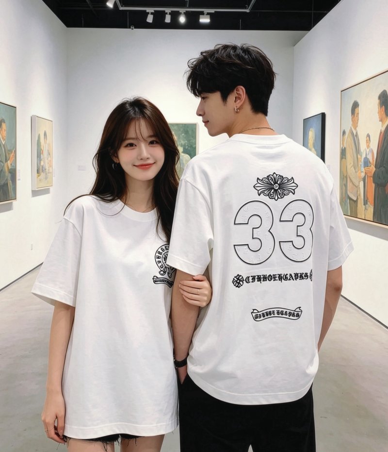 Chrome Hearts White Graphic Logo T-Shirt view