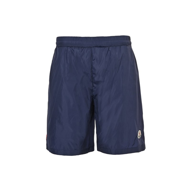 Navy Athletic Shorts with Red & White Stripe view