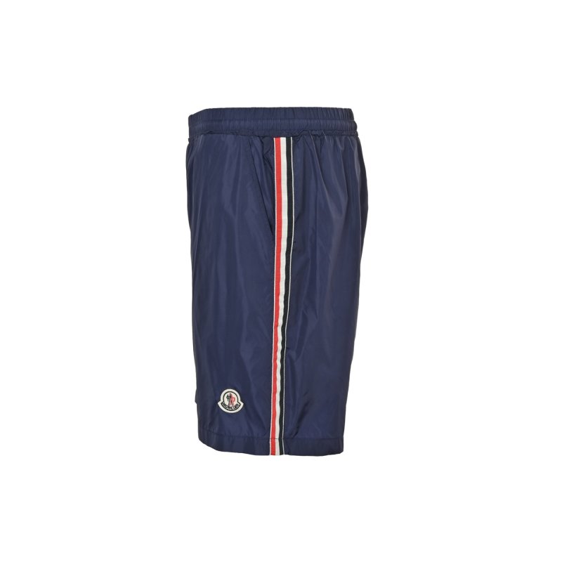 Navy Athletic Shorts with Red & White Stripe view