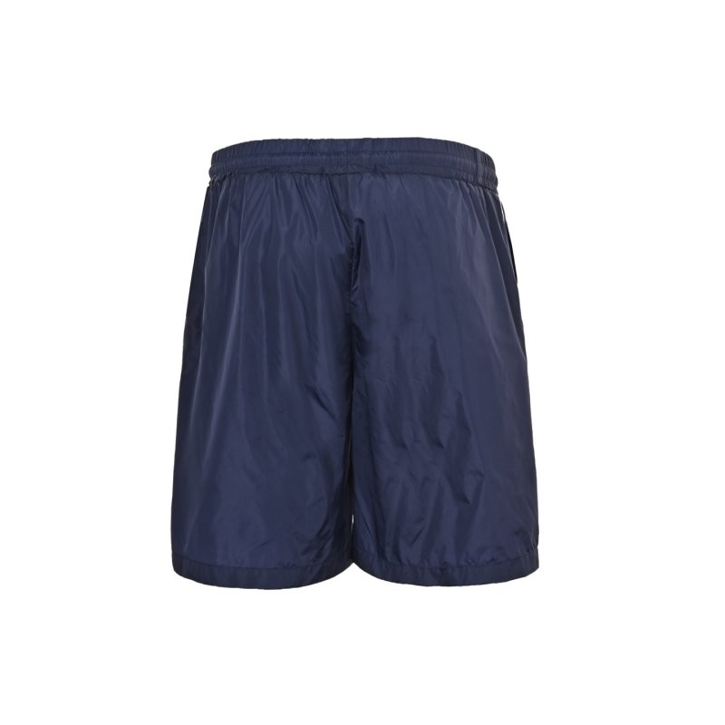 Navy Athletic Shorts with Red & White Stripe view