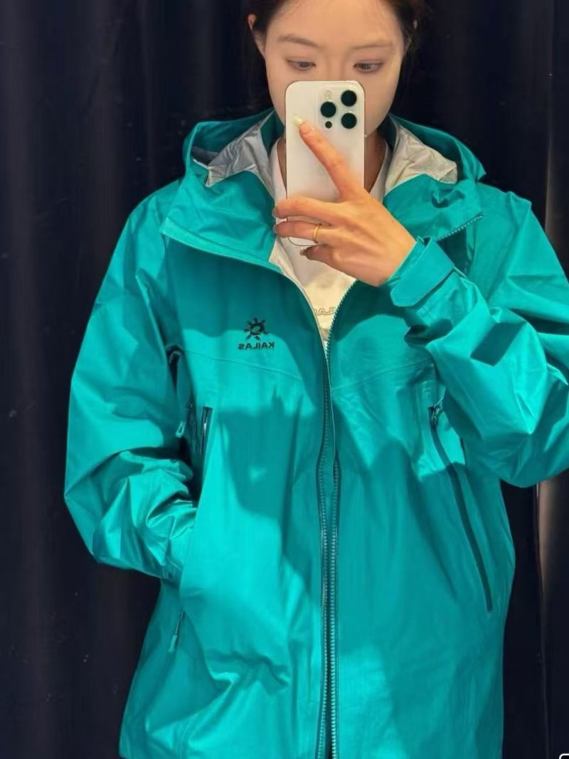 Turquoise Windbreaker Jacket with Contrast Collar
