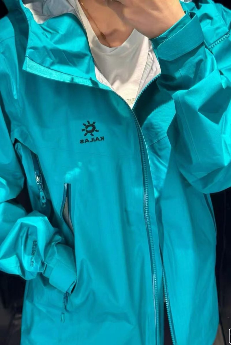 Turquoise Windbreaker Jacket with Contrast Collar view