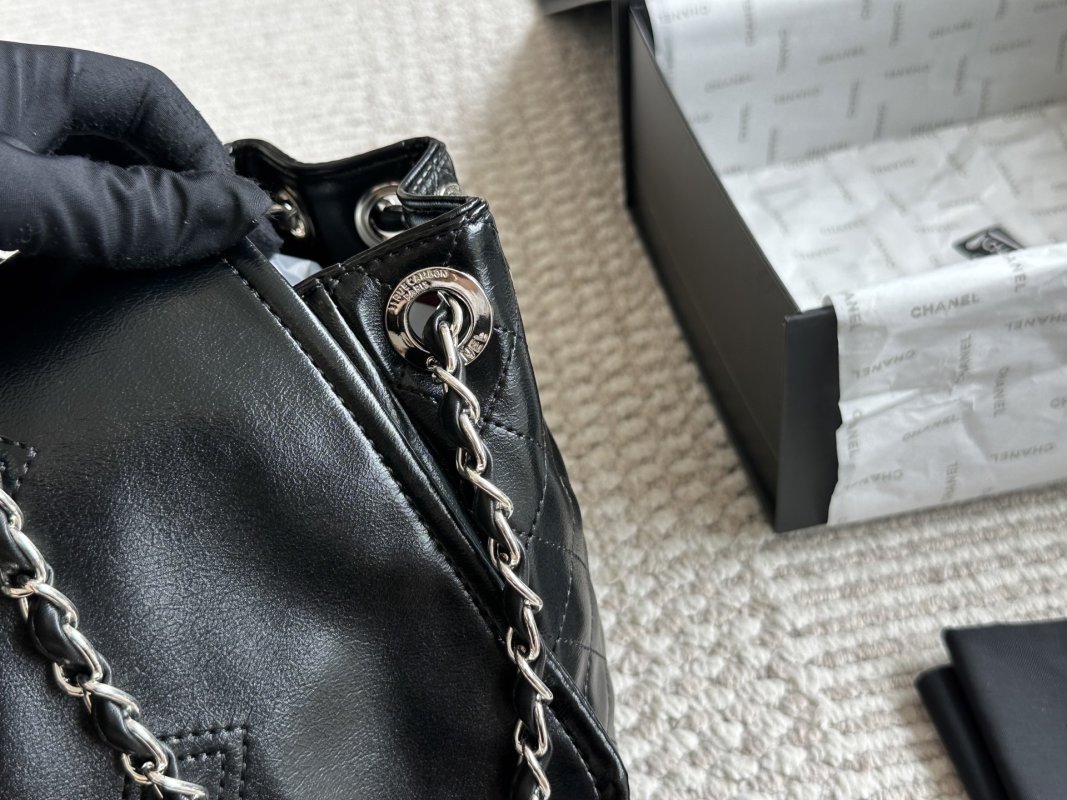 Chanel Black Quilted CC Logo Shoulder Bag view