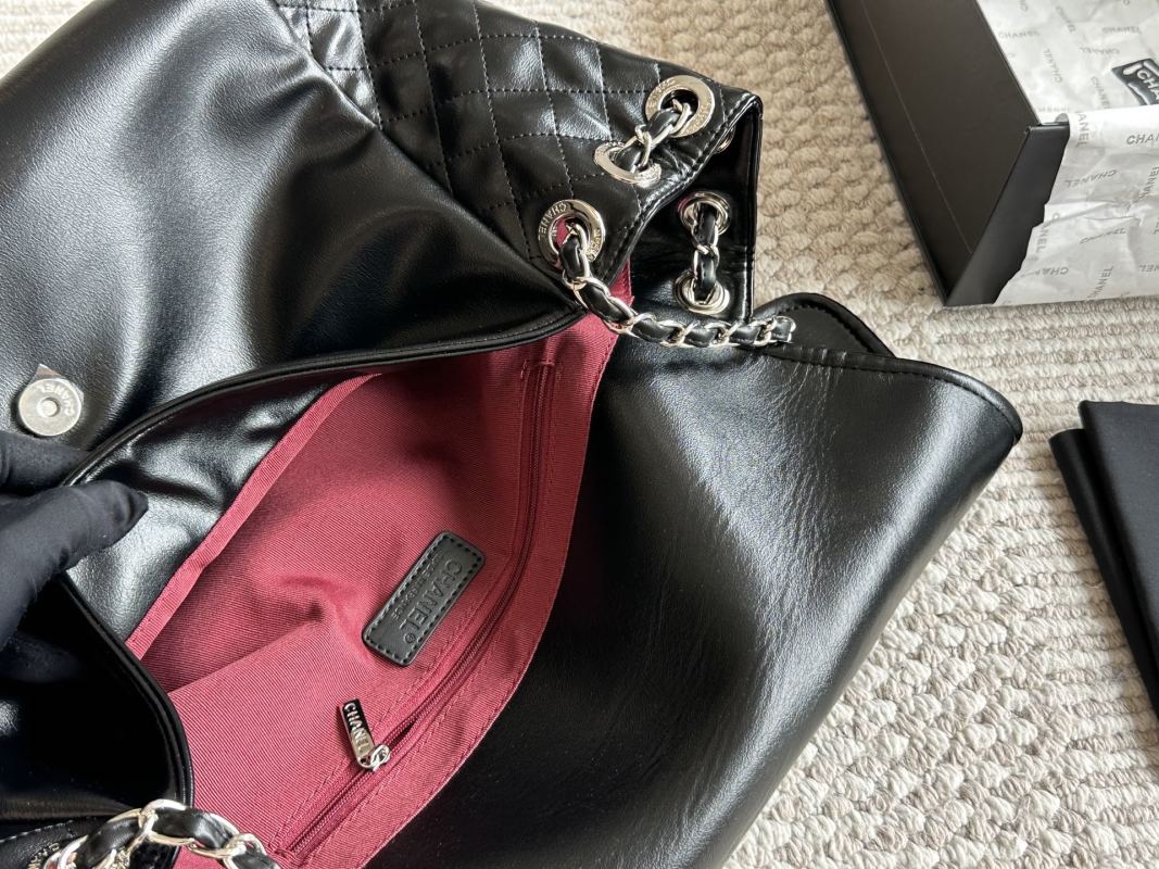 Chanel Black Quilted CC Logo Shoulder Bag view