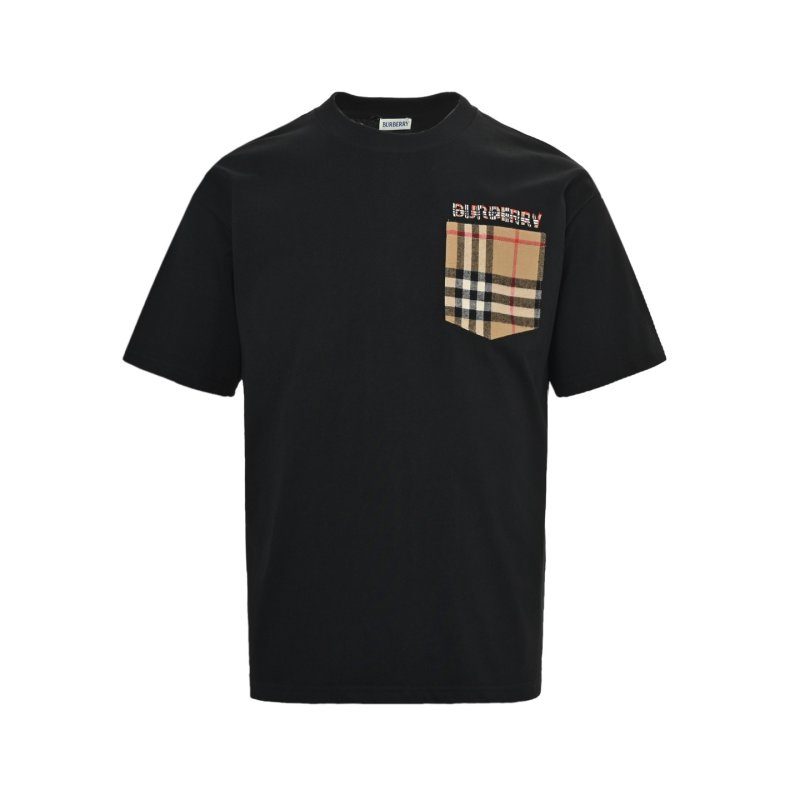 Burberry Black T-Shirt with Vintage Check Pocket view