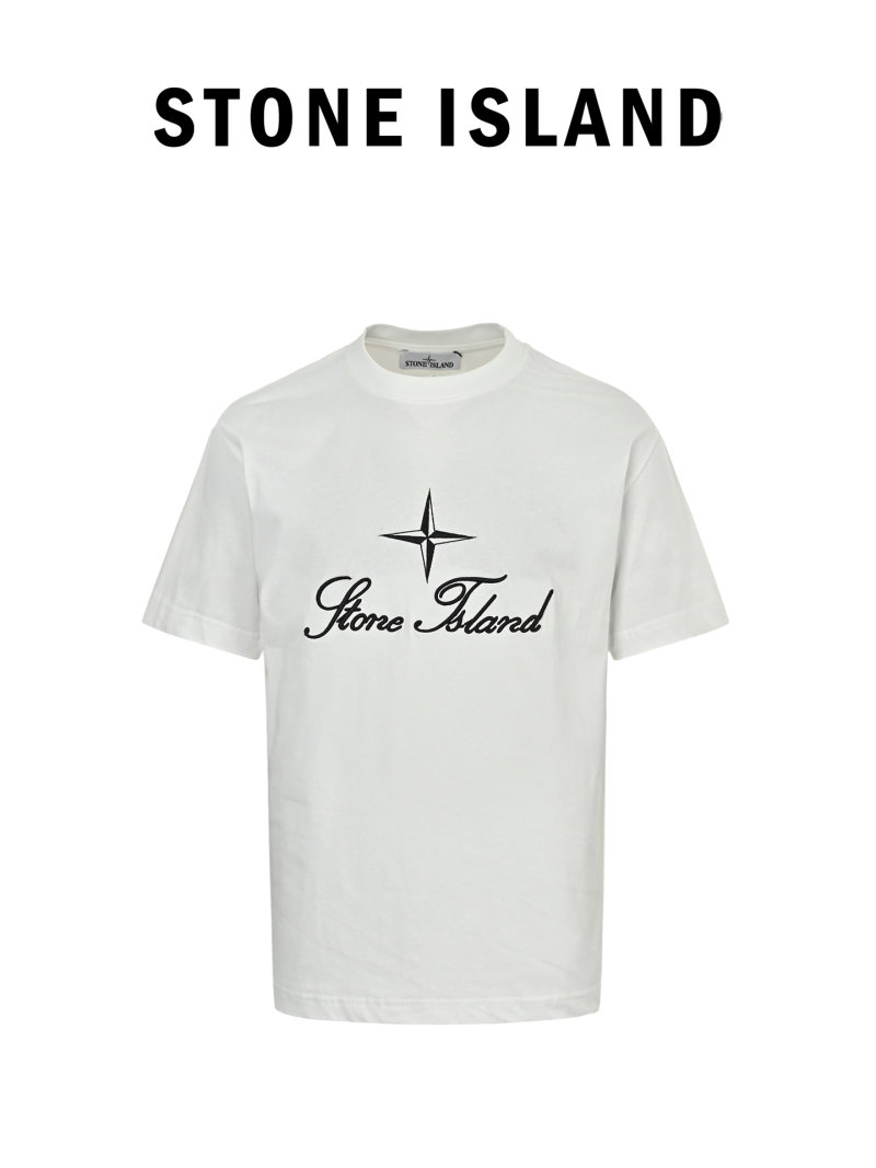 Stone Island Compass Logo White T-Shirt view