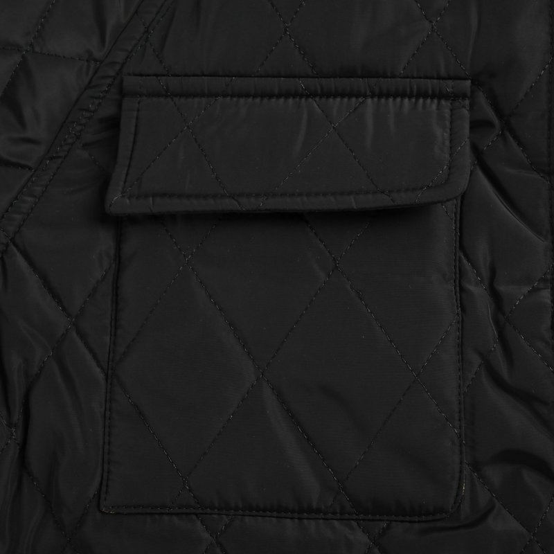 Black Utility Shirt Jacket with Chest Pockets view