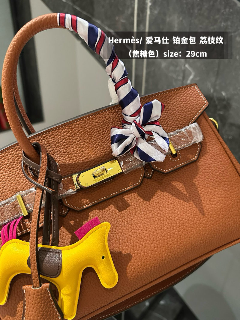 Hermès Platinum Birkin 29cm Cognac Leather Bag view