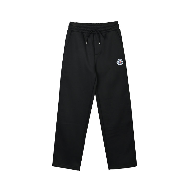 Moncler Black Jogger Pants with Logo Patch view