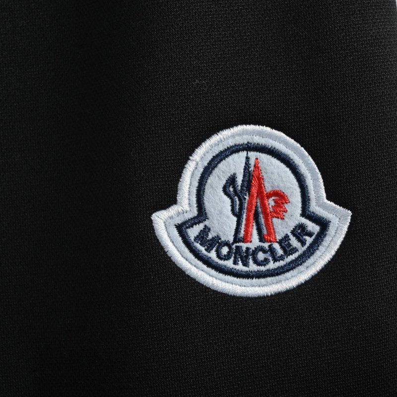 Moncler Black Jogger Pants with Logo Patch view