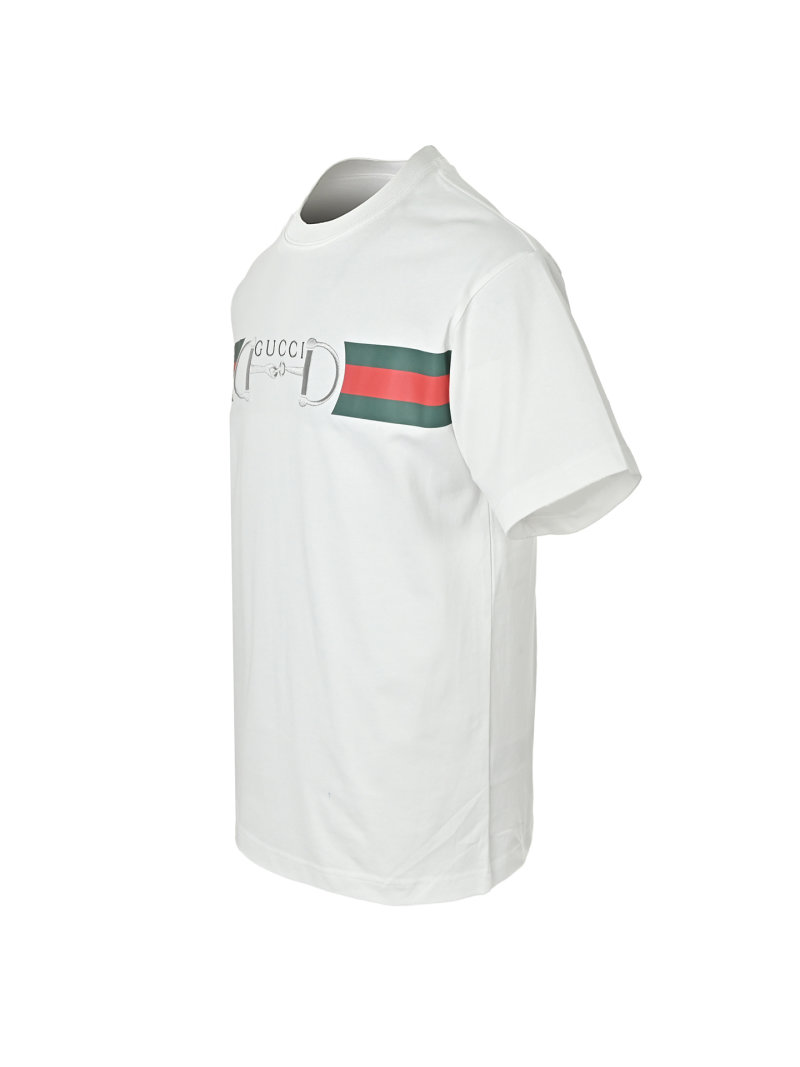 Gucci Horsebit Logo White T-Shirt view