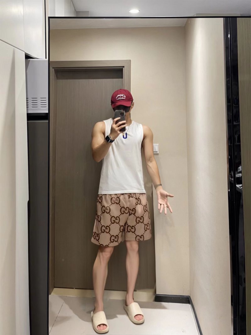 Gucci GG Monogram Beige Shorts