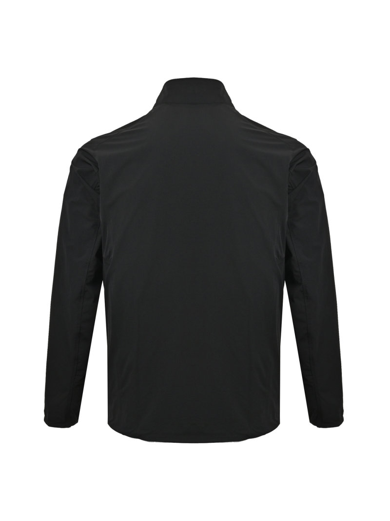Black Windbreaker Zip Jacket with Logo view