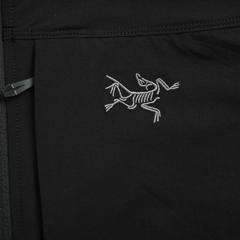 Black Windbreaker Zip Jacket with Logo view