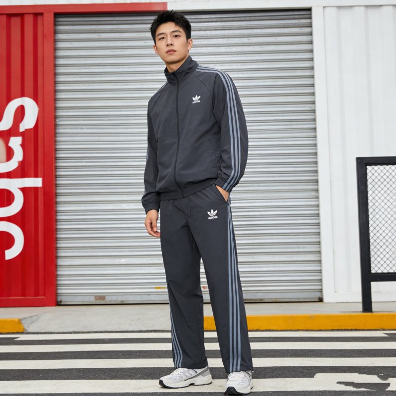 Adidas Black Track Pants with 3-Stripe Detailing
