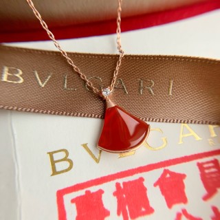 Bulgari Red Dress Pendant Silver Necklace view 2