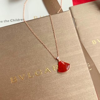 Bulgari Red Dress Pendant Silver Necklace view 5