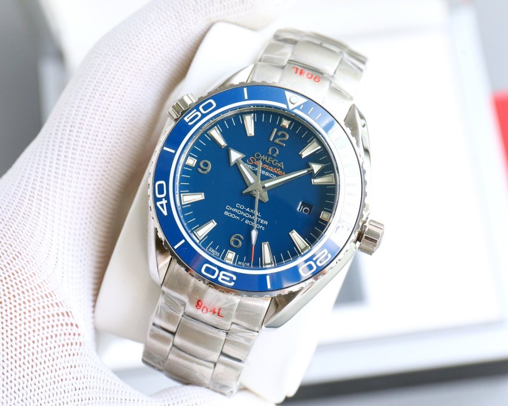 Omega Seamaster Ocean Universe 600m Dive Watch Blue Steel view