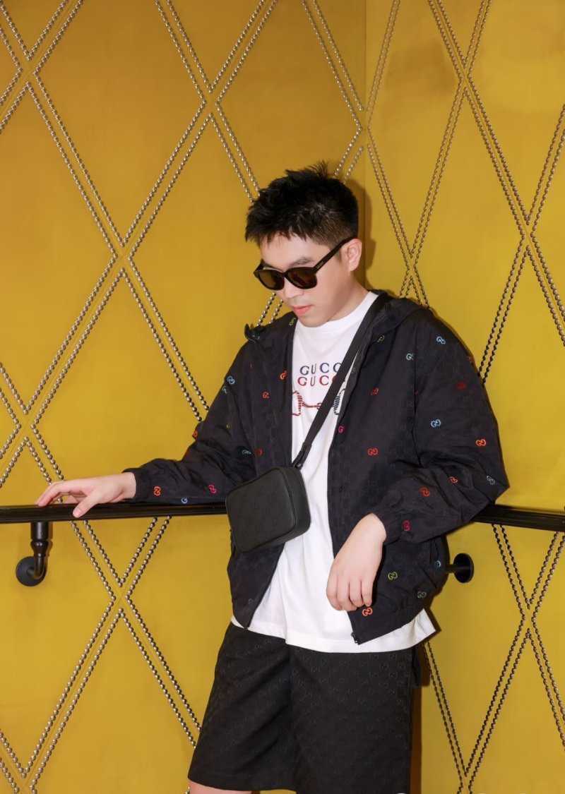 Gucci GG Monogram Black Windbreaker Jacket view