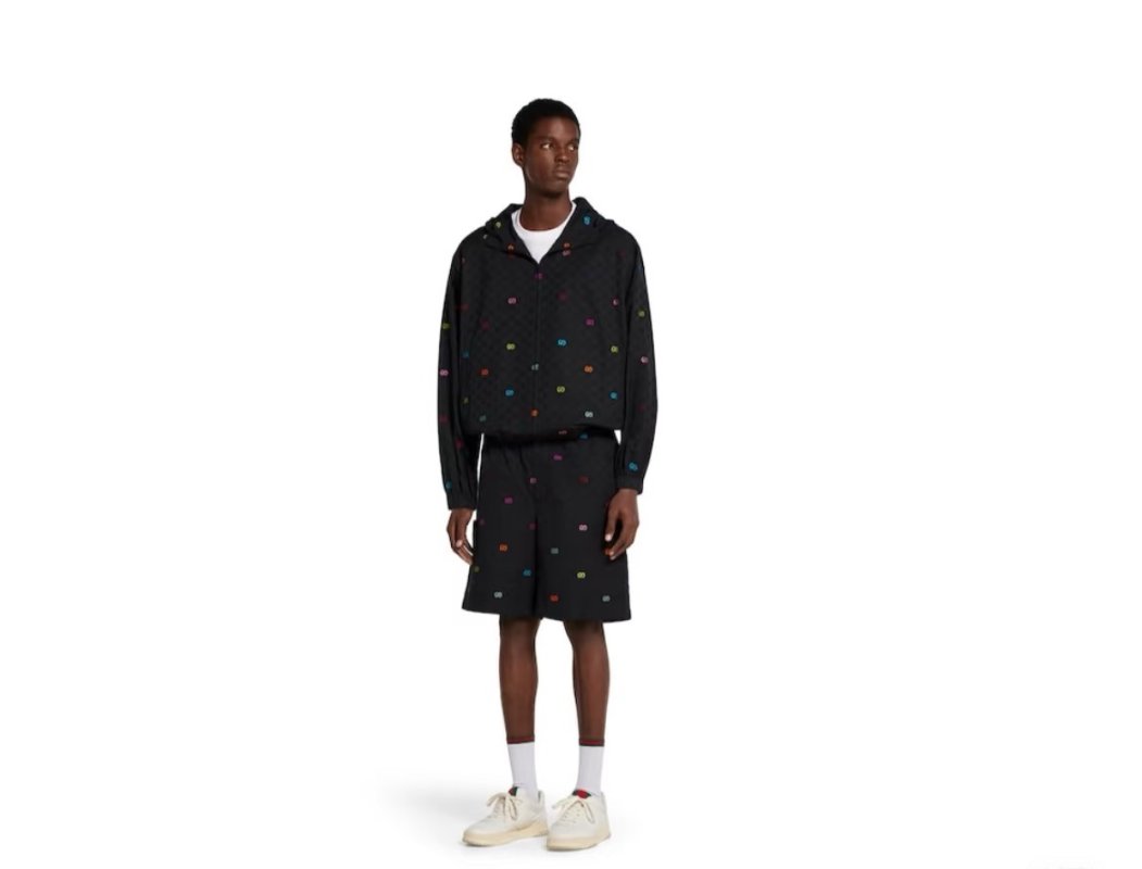 Gucci GG Monogram Black Windbreaker Jacket view