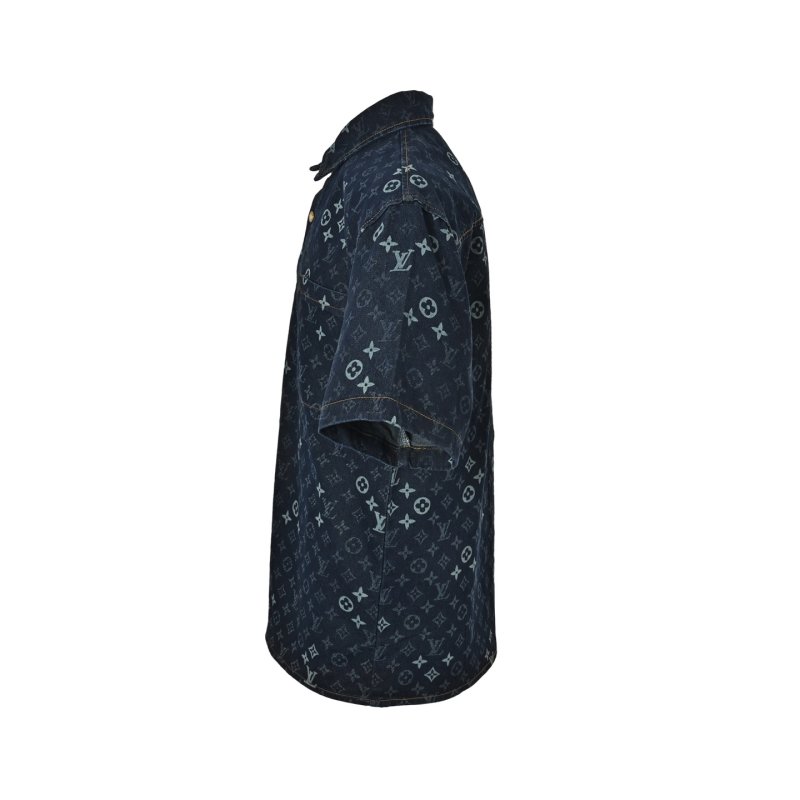 Louis Vuitton Monogram Denim Short Sleeve Shirt Navy view